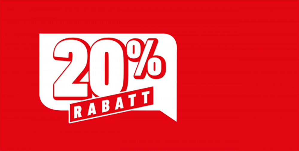 20 Prozent Rabatt